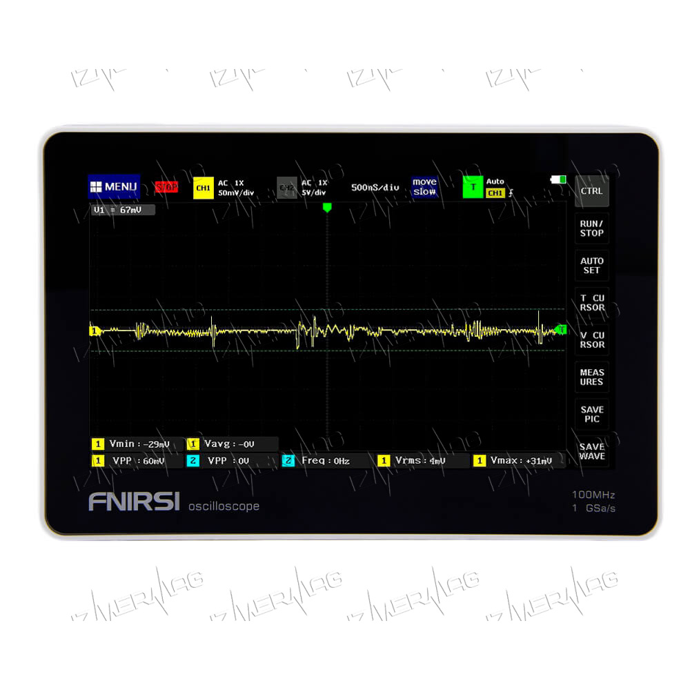 Цифровой планшетный осциллограф FNIRSI 1013D (2 канала, 100 МГц)